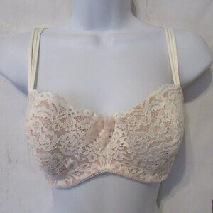 B Tempt'd by Wacoal Bra 32DDD Cream Lace Ciao Bella Balconette Underwire 953144